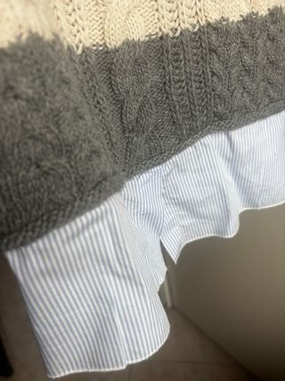 Maglione Susy Mix righe grigio Tg. Unica