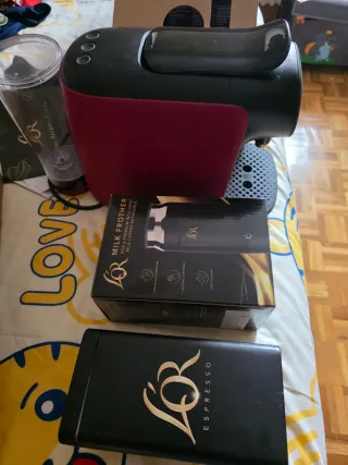 Cafetera lor barista,Espumador leche,caja capsulas
