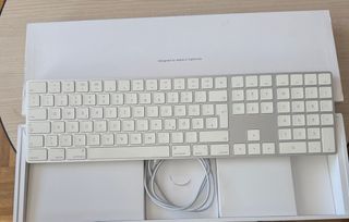 Teclado Inalámbrico Apple Plata/Blanco