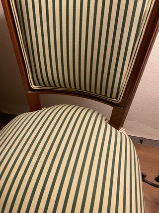 6 Sillas y 2 Sillones Salón Hechas por carpintero