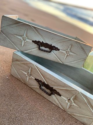 Cajones vintage madera castellana verde envejecido