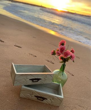 Cajones vintage madera castellana verde envejecido