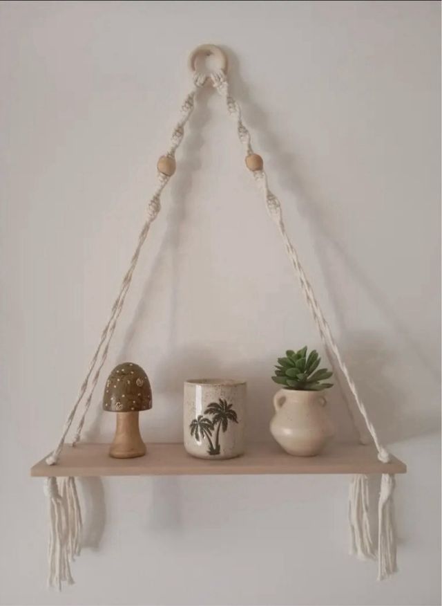 Estantería Colgante Decorativa Madera Nueva