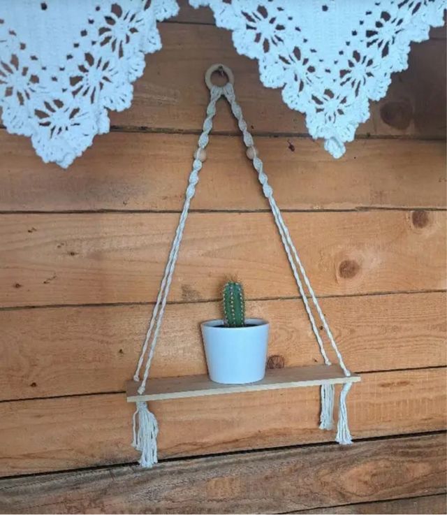 Estantería Colgante Decorativa Madera Nueva