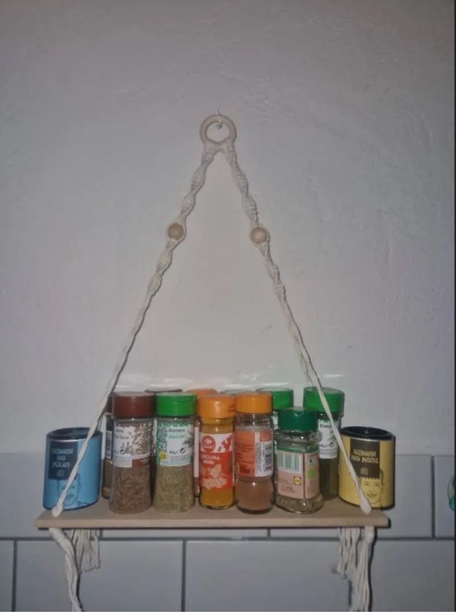 Estantería Colgante Decorativa Madera Nueva