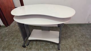 Escritorio Plegable Blanco y Gris