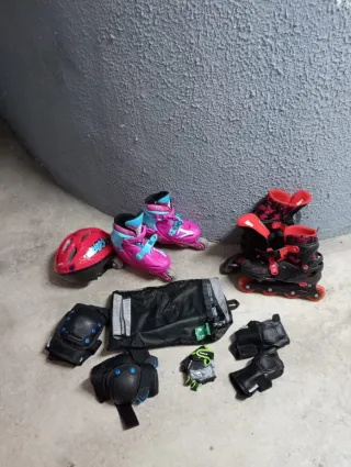 Patines y protecciones para niños