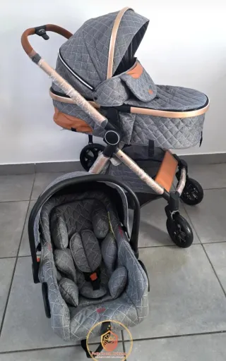 Carrito Bebé 2 en 1 Gris Nuevo