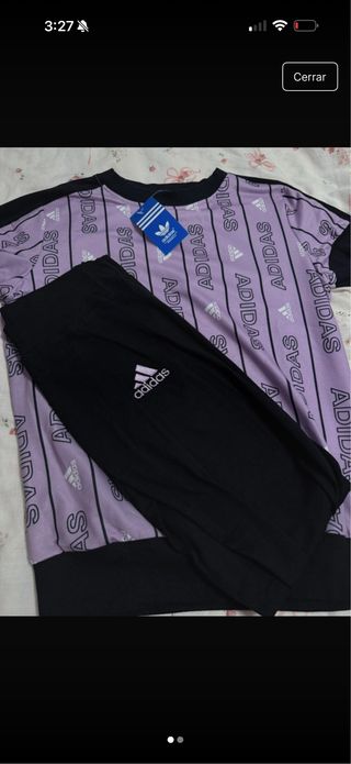 Conjunto deportivo Adidas morado nuevo
