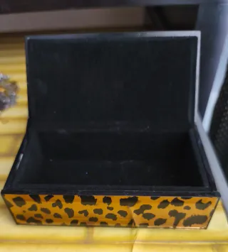Joyero cristal espejo leopardo