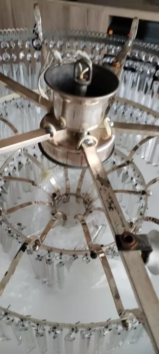 Lámpara de techo de cristal roca