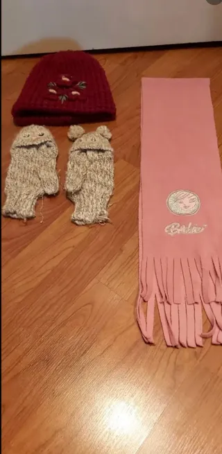 Gorro, bufanda y guantes niña 6 años