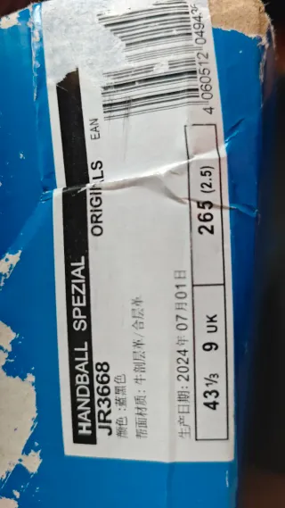 Adidas Spezial Handball Talla 43 1/3 Azul/Gris