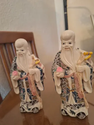 2 Figuras Dios Chino Longevidad Colección