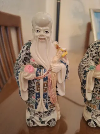 2 Figuras Dios Chino Longevidad Colección