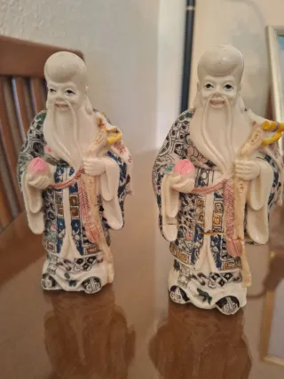 2 Figuras Dios Chino Longevidad Colección