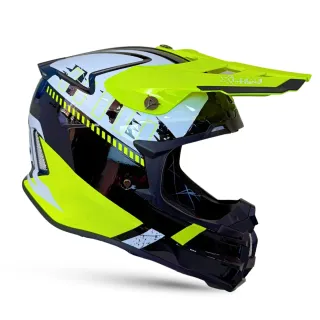 Casco Cross Azul y Negro