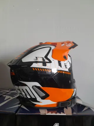 Casco Cross Azul y Negro