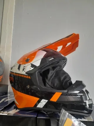 Casco Cross Azul y Negro