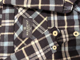 Camisa Makarthy cuadros azul y blanco XXL