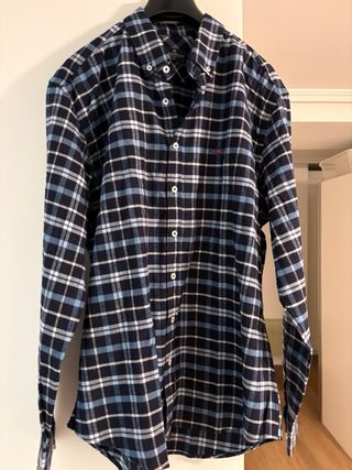 Camisa Makarthy cuadros azul y blanco XXL