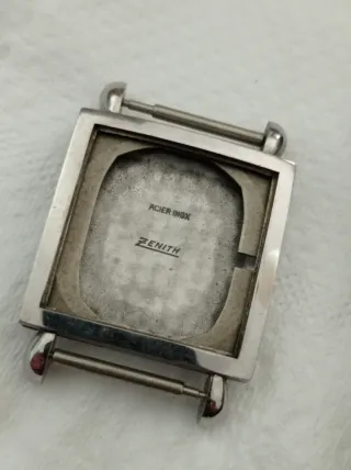 Cassa Zenith acciaio inox vintage