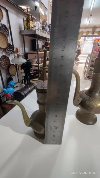 3 Teteras Antiguas Bronce Estilo Árabe