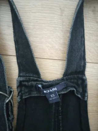 Peto vaquero negro talla 36