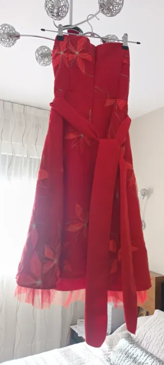 Vestido rojo fiesta boda comunión bautizo