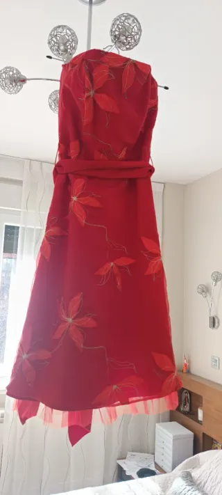 Vestido rojo fiesta boda comunión bautizo