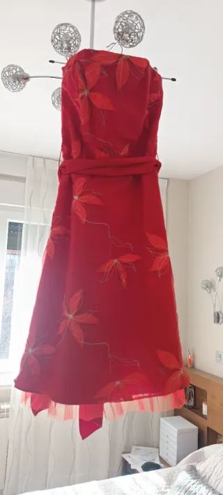 Vestido rojo fiesta boda comunión bautizo