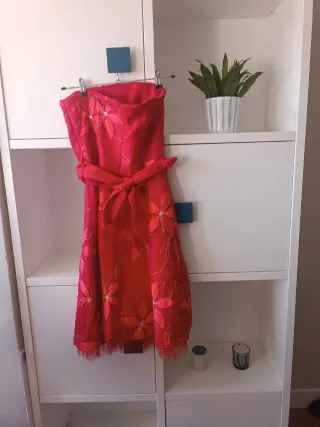 Vestido rojo fiesta boda comunión bautizo