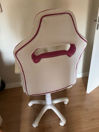 Silla Gaming Blanco y Rosa