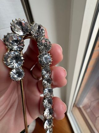 Maxi spilla da balia strass 10 cm