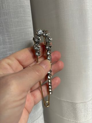 Maxi spilla da balia strass 10 cm