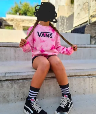 Sudadera Vans Tie-Dye Rosa y Blanca Niña