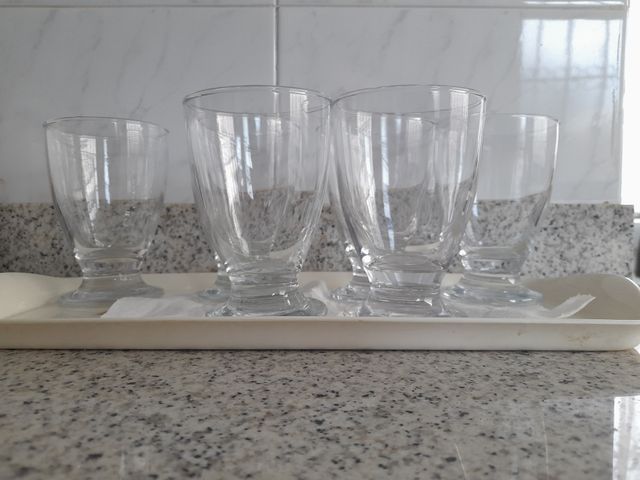 Juego 6 copas cristal estilo clásico