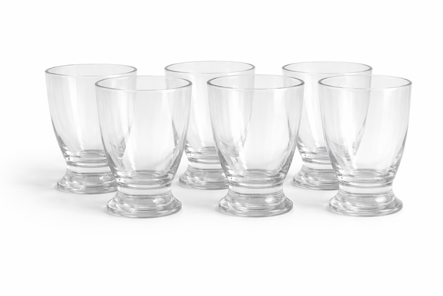 Juego 6 copas cristal estilo clásico