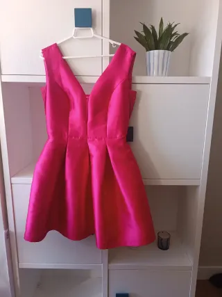 Vestido fiesta rosa fucsia boda comunión bautizo