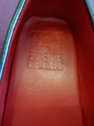 Mocasines Carolina Herrera Negro/Rojo