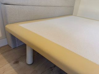 Base tapizada cama 150x190 beige/blanco