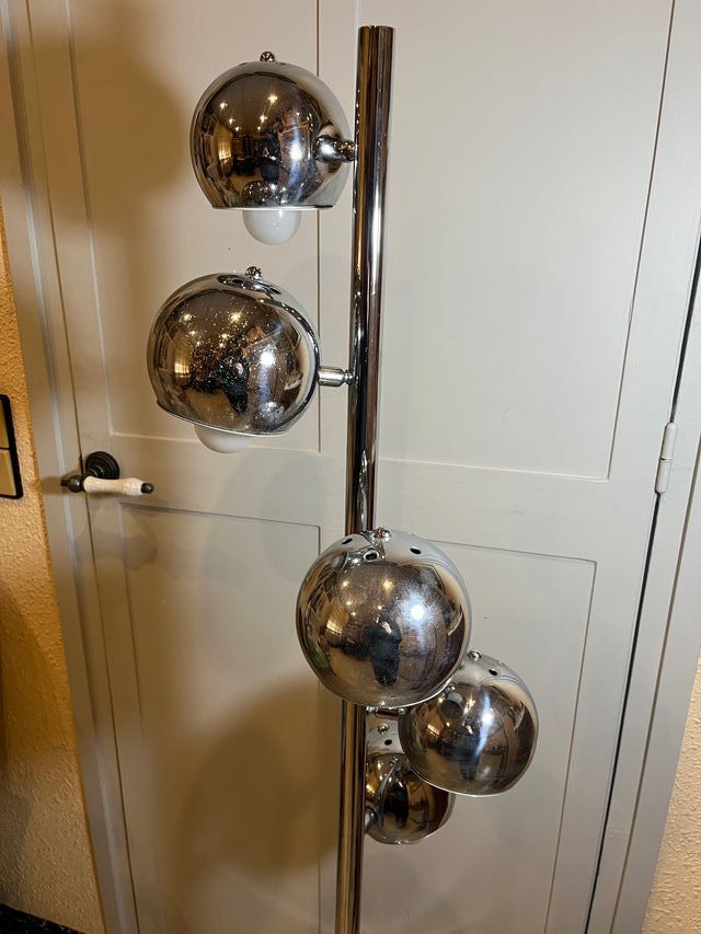 Lámpara de pie Space Age cromada 5 eyeballs orient