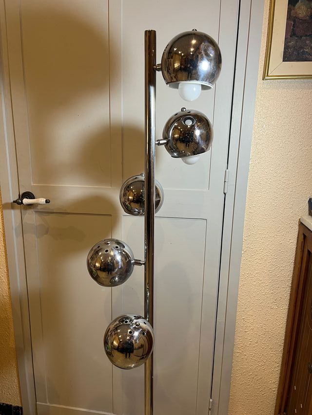 Lámpara de pie Space Age cromada 5 eyeballs orient