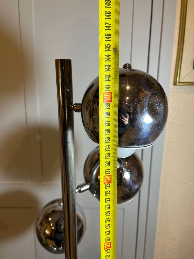 Lámpara de pie Space Age cromada 5 eyeballs orient