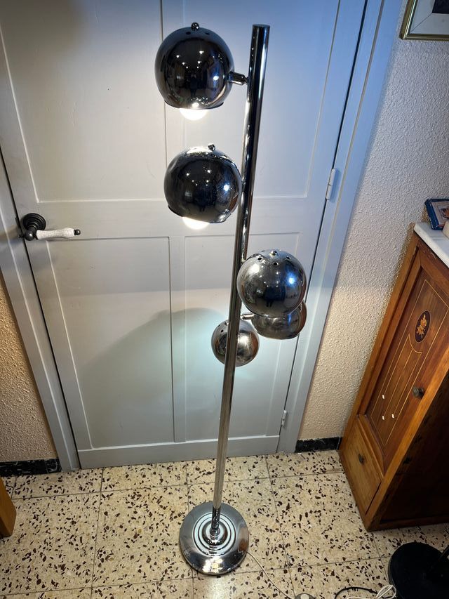 Lámpara de pie Space Age cromada 5 eyeballs orient