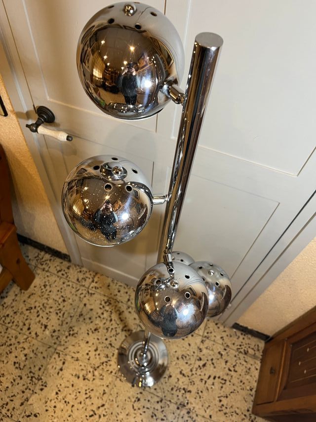 Lámpara de pie Space Age cromada 5 eyeballs orient