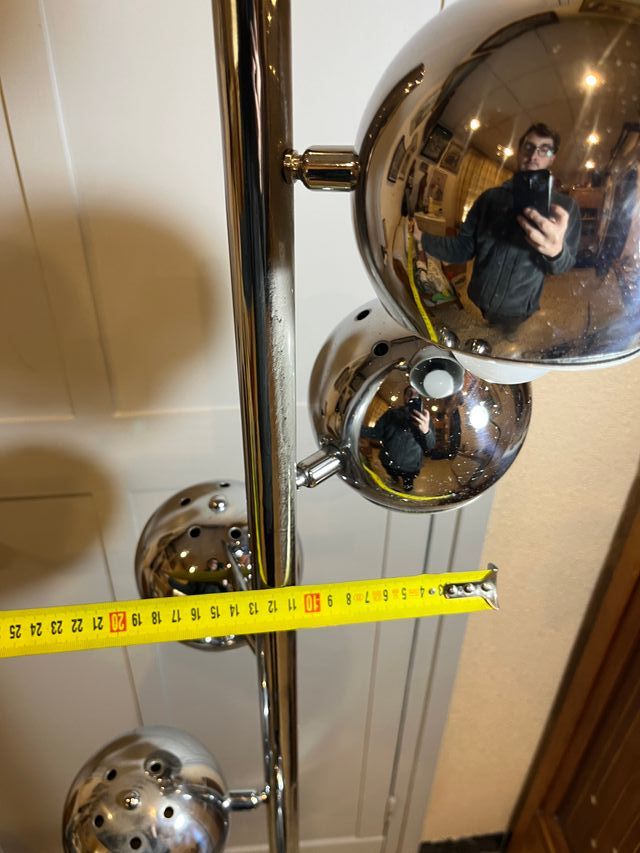 Lámpara de pie Space Age cromada 5 eyeballs orient