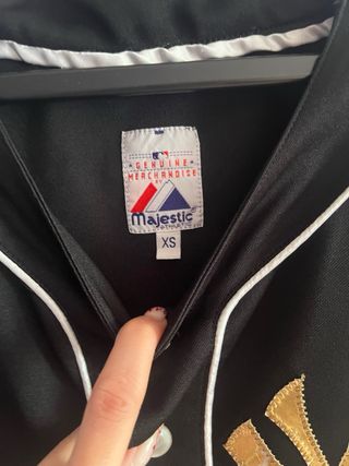 Majestic New York Yankees Negro/Dorado XS