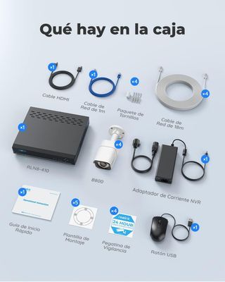 Reolink 4K Kit Camaras de Seguridad, 4X Cámaras IP