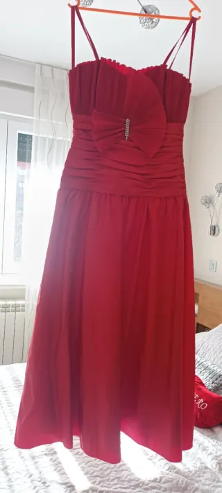 Vestido rojo fiesta boda comunión bautizo